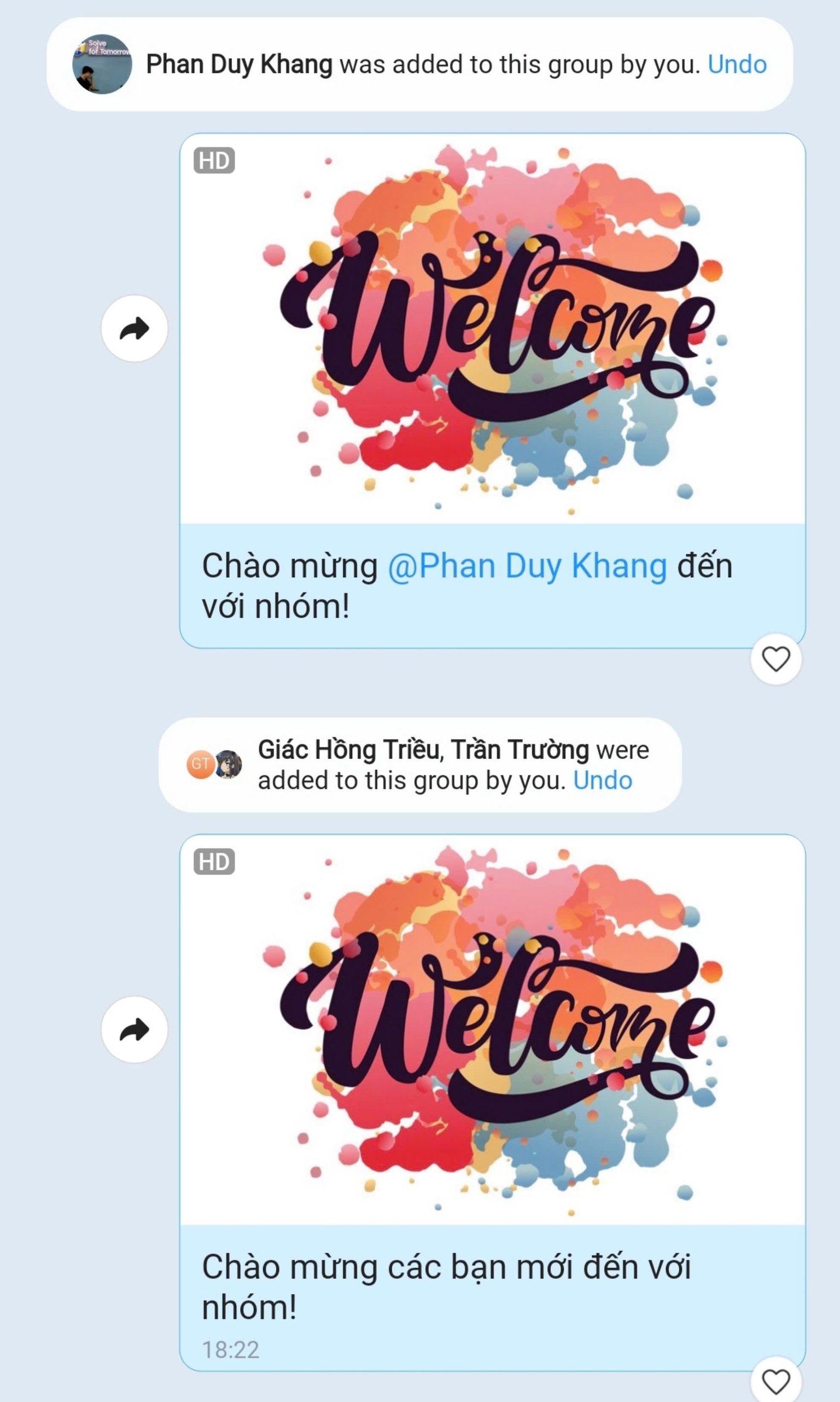 bot chào mừng thành viên